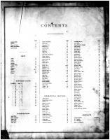 Table of Contents, Douglas County 1875